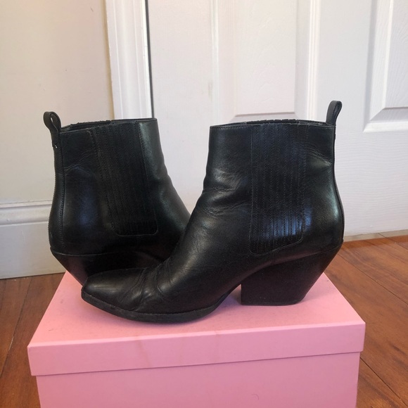 Michael Kors Black Motorcycle Boots - Picture 3 of 5